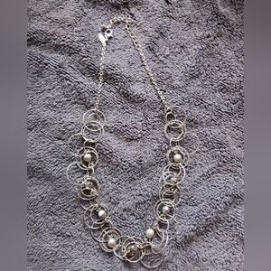 Elegant Silver Necklace with Circular Accents